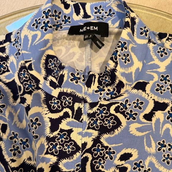 ME+EM Graphic Ribbon Floral Print Midi Dress - Picture 6 of 12